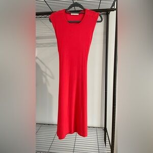 Stefanel red tie back dress size M